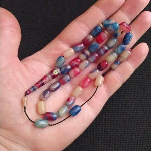 Vip Kehribar 7 x 11 mm Kapsül Fares Baydoun Usta İşçilikli Sıkma Kehribar Tesbih Faris İmzalı Tespih Ahşap Kutulu