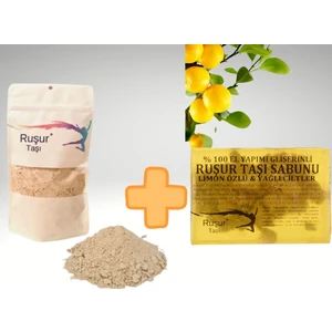 Ruşur Sefidab 400 gr Peeling Işıltısı (+-%10)+ Limonlu Ruşur Sabunu  Doypack