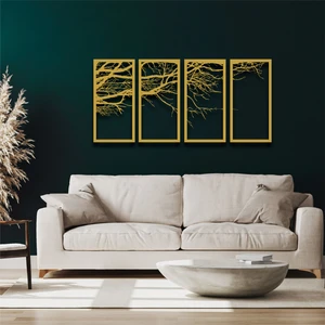 Dallar Metal Duvar Dekoru 4 Panel