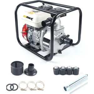 STM50SM Parmak Metal Çift Çarklı Sistem Benzinli Su Pompası Motopump 7.5hp Güçlü Motor 7 Mt Emiş