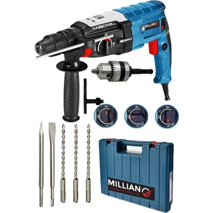 Italyan 3200 W Bakir Sargili Kırıcı Delici Hiltı Matkap Metal Şanzumanlı + 5 Adet Uç Yedek Mandren