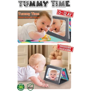 Tummy Time Aynali Ilk Zeka Kartlari+Güvenli Bebek Aynasi - Eğitici Kartlar