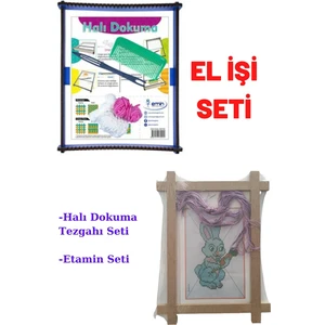 2li Elişi Etkinlik Faaliyet Seti, Halı Dokuma Tezgahı, Etamin Kaneviçe Seti 2lietkinlikseti