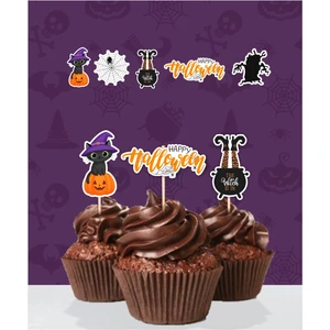 Neşeli Günlerim Cadılar Bayramı Halloween Cupcake Süsü '20LI