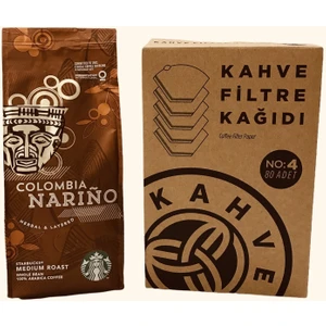 Colombia Öğütülmüş Filtre Kahve 250 gr + Filtre Kahve Kağıdı 1x4 80'li