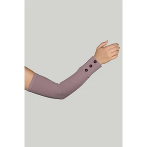 Düğmeli Pratik Tesettür Kolluk Penye Namaz Kolluğu - Açık Pudra