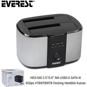 2.5 - 3.5 HD3-540 Sata Iıı USB 3.0 HDD Docking Station