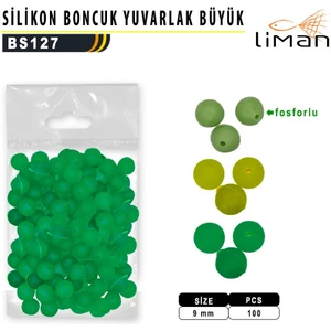 Port Fish Yuvarlak Silikon Boncuk 9 mm Büyük 100 Adet