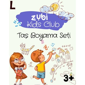 Taş Boyama L 3 Yaş Üstü Çocuklar Için Zeka Geliştirici 6 Renk Akrilik Boyalı Fırçalı Aktivite Seti