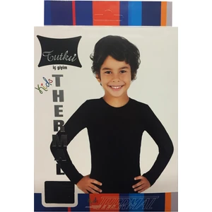 Tutku 136 Siyah Erkek Çocuk Uzun Kollu Termal Üst