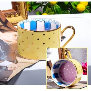 Puantiyeli Sarı Porselen Kupa 242