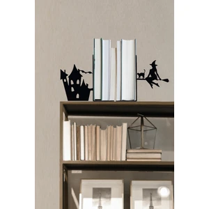 Hobi Demir Sanat Metal Kitap Tutucu Cadı & Şato Figürlü Kitap Desteği , Dekoratif Kitaplık