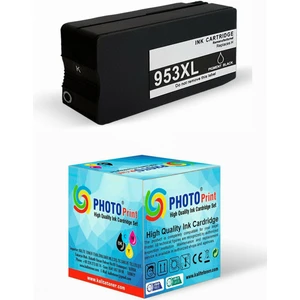 Photo Print 953XL L0S70AE HP Officejet Pro 8710 Uyumlu Siyah Muadil Kartuş 2.500 Sayfa (Yeni Versiyon Chipli)