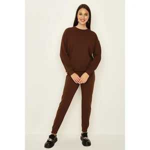 Select Moda Kadın Şardonlu Örme Basic Jogger Eşofman Altı