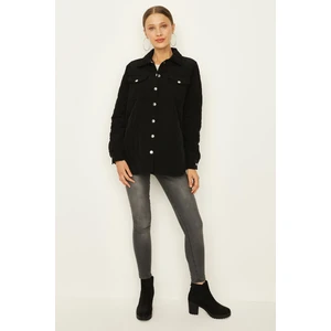 Select Moda Kadın Çıtçıt Kapamalı Kapitone Mont