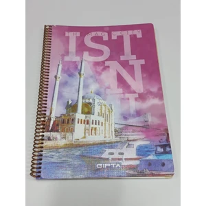 Istanbul Temalı A4 Spiralli Kareli Defter