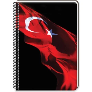 Keskin Color Bayrak 17 x 24 cm 120 Yaprak Kareli Sert Kapak Spiralli Defter