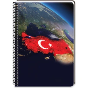 Keskin Color Bayrak 17 x 24 cm 120 Yaprak Kareli Sert Kapak Spiralli Defter