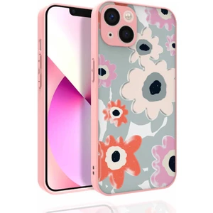 Case 4U Apple iPhone 13 Kılıf Desenli Kamera Korumalı Parlak Nora Kapak NO5 Renkli