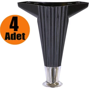 Mobilya Kanepe Masa Sehpa Ayağı Baza Ayak Siyah 15 cm (4 Adet)