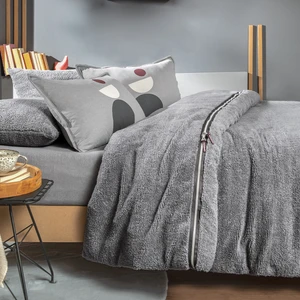 Bedding Coverme Quadro Çift Kişilik Battaniye Nevresim Takımı - Gri