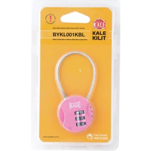 Kilit Çelik Kablolu Şifreli Asma Kilit Pembe