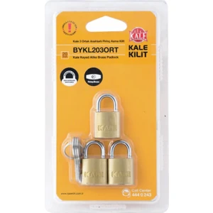Kilit Ortak 3 Anahtarlı Pirinç Asma Kilit 30 mm