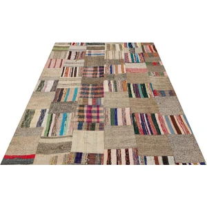 Sempati Halı Özel Patchwork Eskitme El Dokuma Halı  167 x 215 cm 6133