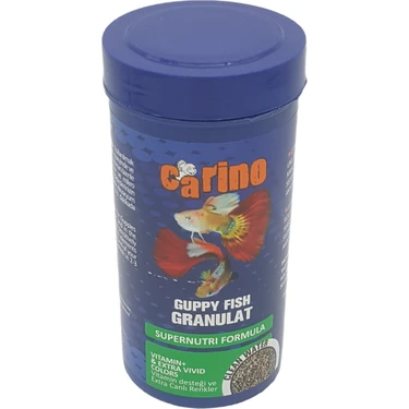 Carino Guppy Fish Granulat Lepistes Balık Yemi 250