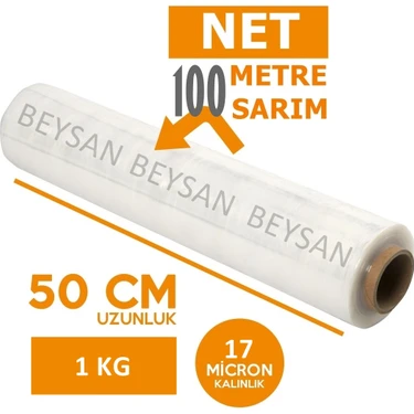 Beysan Palet Streç 17 Micron El Tipi 100 m 1