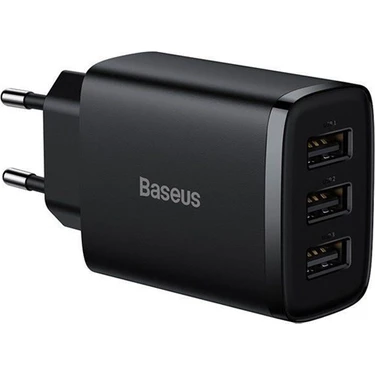 Baseus Kompakt 3 USB Portlu 17W Hızlı Şarj Başlığı