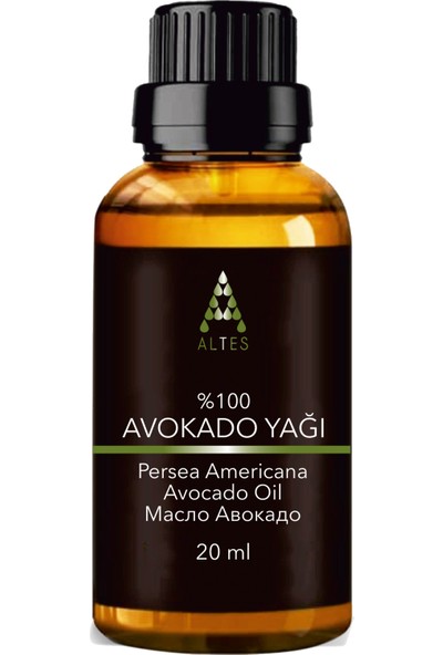 Altes %100 Saf Avokado Yağı / Avocado Oil / Soğuk Sıkım 20ML