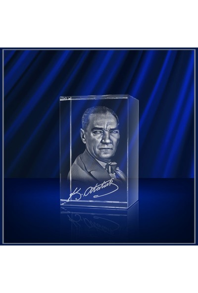 3D Kristal Atatürk 01