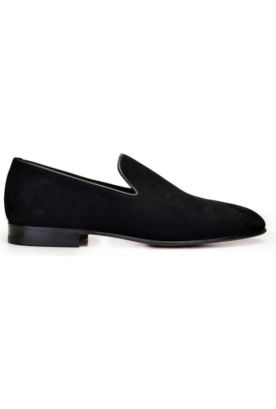 Nevzat Onay Siyah Klasik Loafer Kösele Erkek Ayakkabı -9857-
