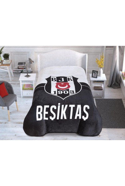 Taç Beşiktaş 1903 Logo Lisanslı Yeni Sezon Tek Kişilik Battaniye
