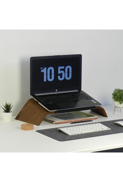 Fagus Wood Doğal Ağaç Laptop Masa Standı ve Yükseltici Notebook Tutucu