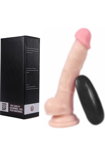 Xise 17 cm Vantuzlu Titreşimli Realistik Vibratör Penis Dildo