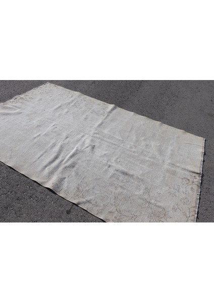 Türk Halısı, Eskitme Halı, Halı, 161 x 256 cm Bej Halı, Salon Halı, Organik Büyük Halı, 4649