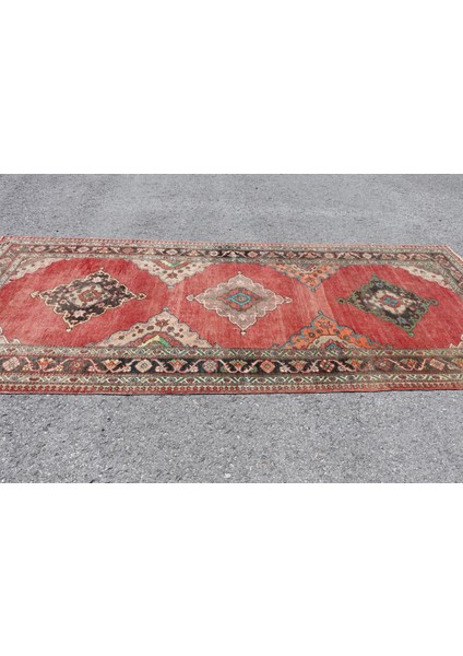Eskitme Halı, Türk Halısı, Halı, 149 x 342 cm Kırmızı Halı, Ofice Salon Halı, Anadolusı Yer Halı, 339 modelleri