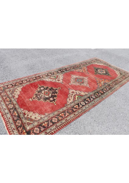 Eskitme Halı, Türk Halısı, Halı, 149 x 342 cm Kırmızı Halı, Ofice Salon Halı, Anadolusı Yer Halı, 339 fırsatları