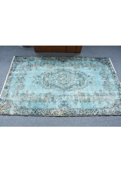 Eskitme Halı, Türk Halısı, Halı, 119 x 193 cm Mavi Halı, Bahçe Alan Halı, El Dokuma Alan Halı, 11881