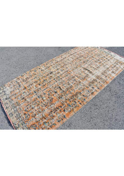 Eskitme Halı, Türk Halısı, Halı, 127 x 253 cm Sarı Halı, Kabilesı Alan Halı, Anadolusı Alan Halı, 736