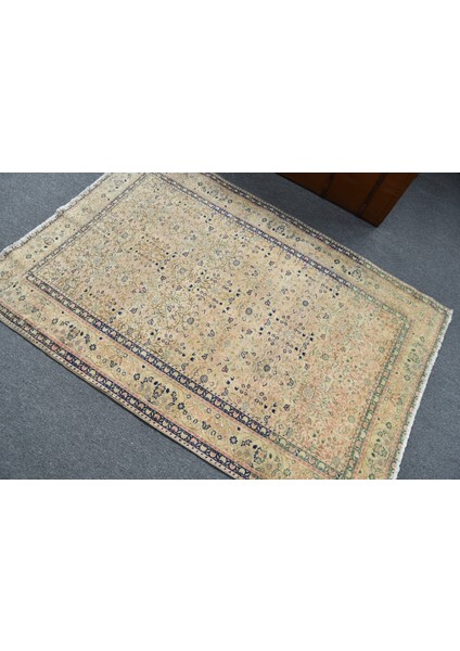 Türk Halısı, Eskitme Halı, Halı, 116 x 168 cm Bej Halı, Yün Yatak Odası Halı, Alan Halı, 12034
