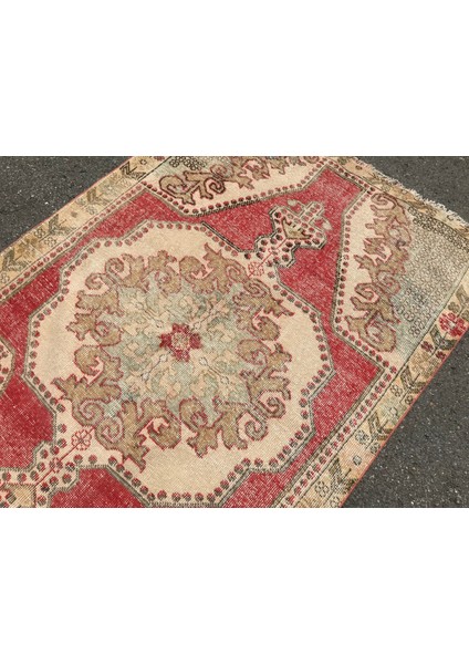 Eskitme Halı, Türk Halısı, Halı, 139 x 208 cm Pempe Halı, El Dokuma Banyo Halı, El Yapımı Alan Halı,