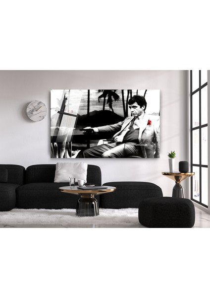 Godfather Cam Tablo, Film Tablo, Aktör Tablo, Duvar Dekor, Büyük Tablo, Cam Duvar Tablo
