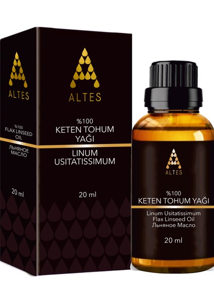 %100 Saf Keten Tohum Yağı / Flax Linseed Oil / Soğuk Sıkım 20ML