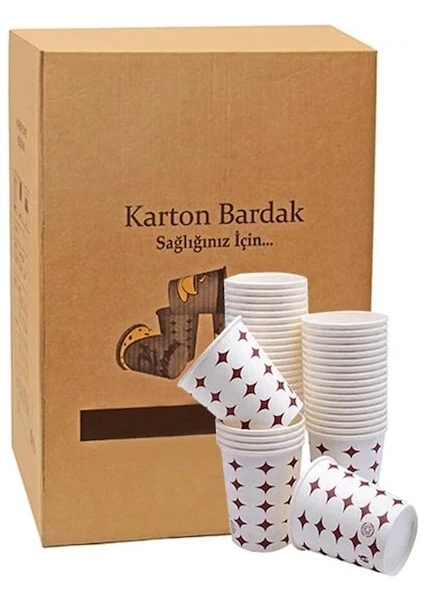 Karton Bardak Yıldız Desen 7 oz 3000'li