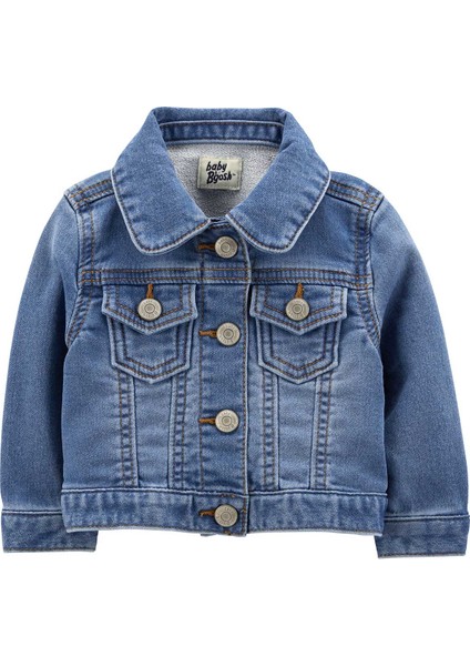 Kız Bebek Denim Ceket Mavi