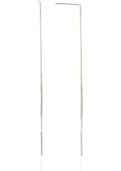 Gümüş Çift Zincir Küpe