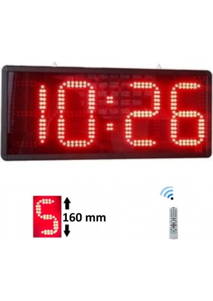 Sanec Ledli Dijital Saat (Kasa: 25X57 cm - Kırmızı)